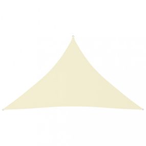 Tieniaca plachta trojuholníková 5 x 5 x 6 m oxfordská látka Dekorhome Krémová