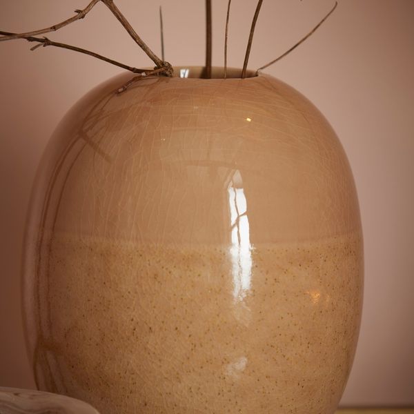 Keramická dekoračná váza BIACCO light pink (S)