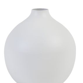 Kovová vázička RAYAT matt white, Ø11x13 cm