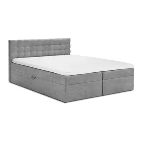 Sivá dvojlôžková posteľ Mazzini Beds Jade, 200 x 200 cm