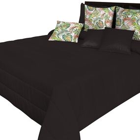 DomTextilu Kvalitný prehoz na posteľ čiernej farby Šírka: 170 cm | Dĺžka: 210 cm 44117-206999
