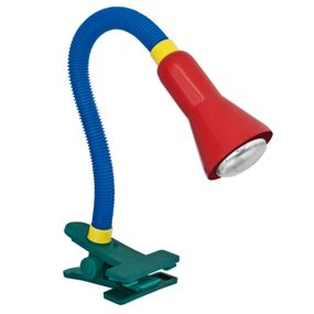 Trio Lighting Farebná stolná lampa Couleur s upínaním, Pracovňa / Kancelária, kov, plast, E14, 25W, K: 45cm