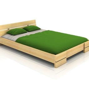Manželská posteľ 160 cm Naturlig Lorenskog (borovica) (s roštom)