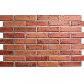 PVC 3D obkladový panel 97 x 50 cm - Natural Brick červená tehla