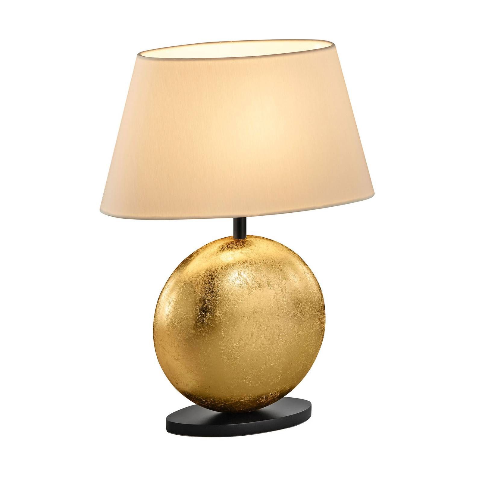 BANKAMP Mali stolová lampa, krémová/zlatá, 41 cm, Obývacia izba / jedáleň, chinc, hliník, E14, 60W, P: 28 cm, L: 14 cm, K: 41cm