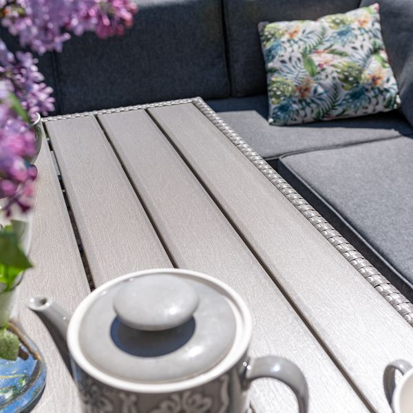 Záhradný nábytok z umelého ratanu Brillante - svetlosivá / sivá