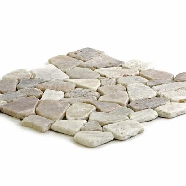 Garth Mozaika riečny kameň krémová obklady 1m2