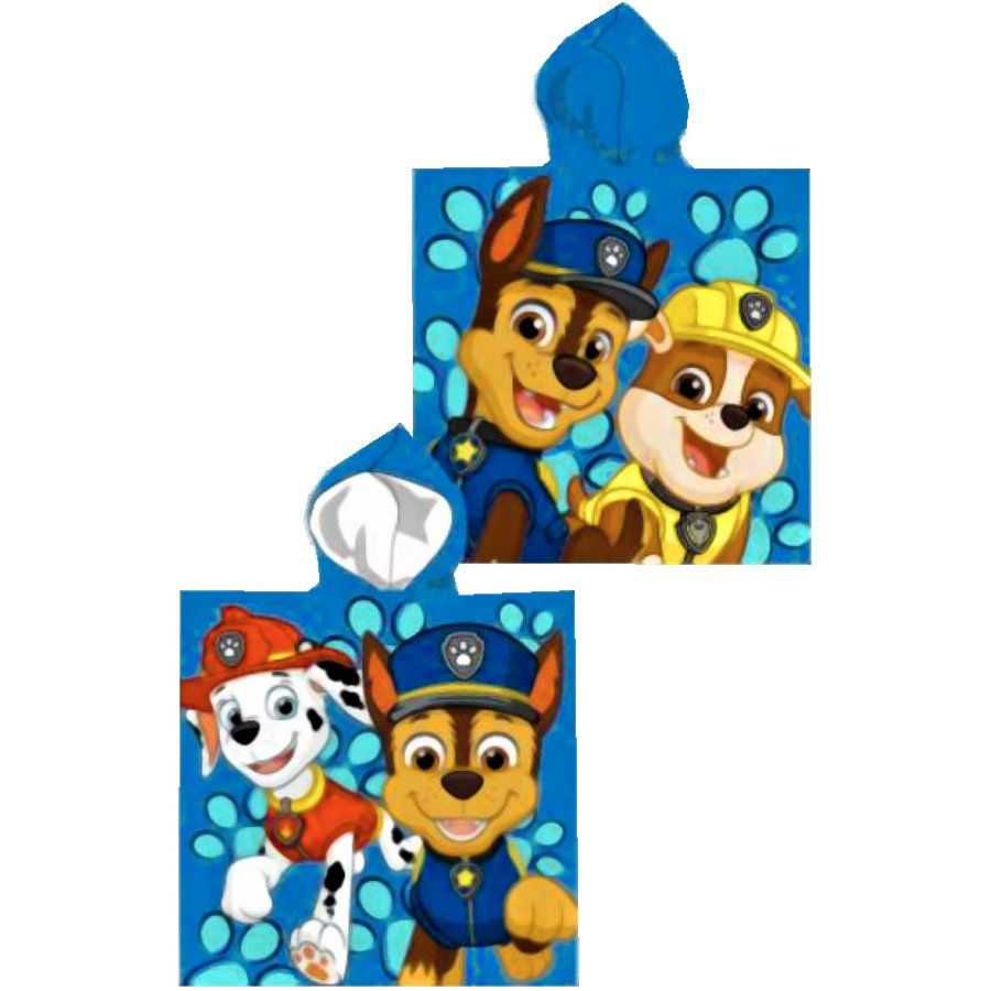 Setino · Detské / chlapčenské plážové pončo / osuška s kapucňou Tlapková patrola - Paw Patrol - 100% bavlna - 55 x 110 cm