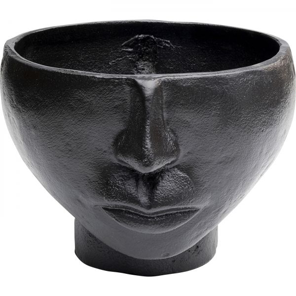 KARE Design Kovoá váza Half Face - černá, 23cm