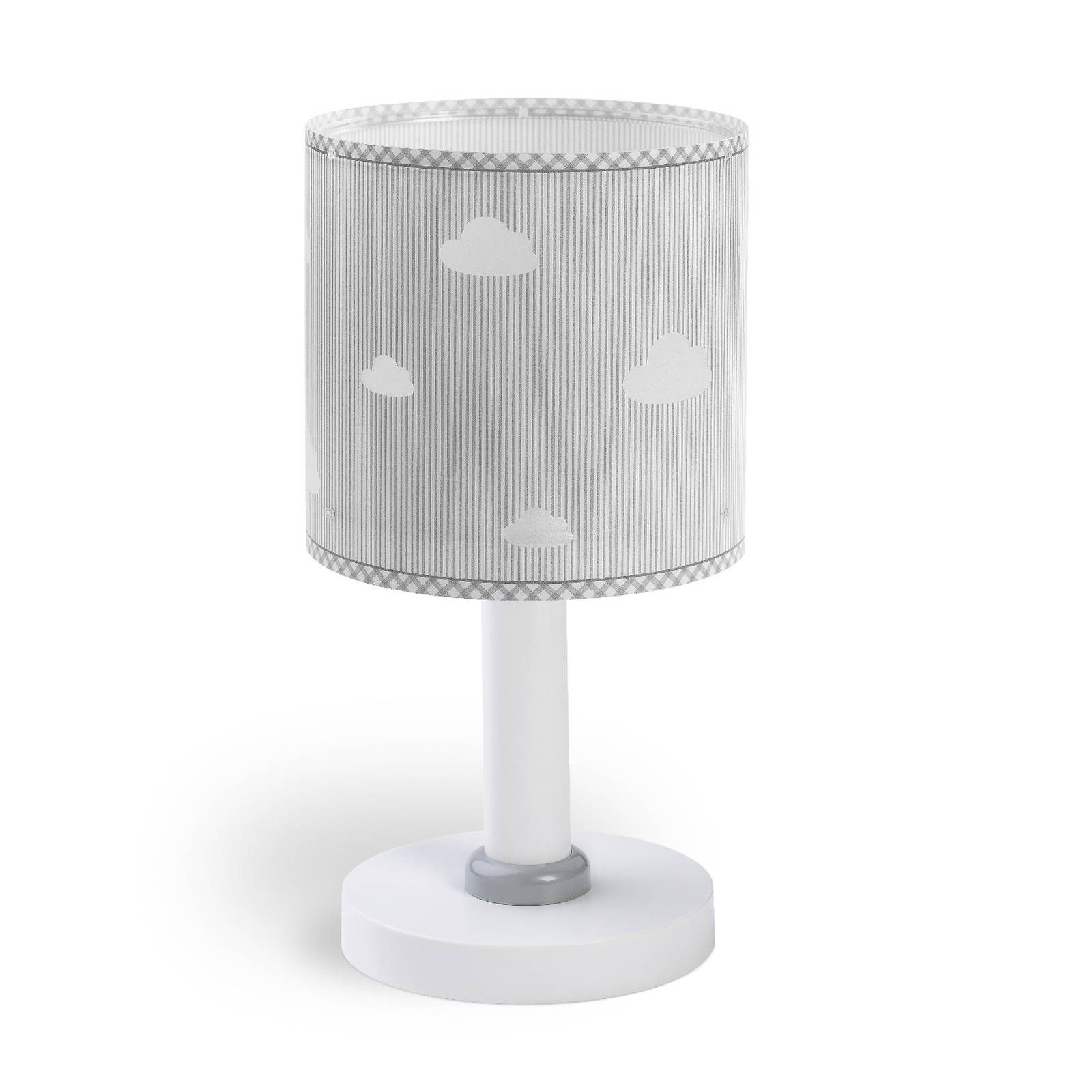 Dalber Detská stolná lampa Sweet Dreams, sivá, oblaky, Detská izba, plast, E14, 40W, K: 30cm