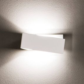 Linea Light Nástenné svietidlo Zig Zag biele 26 cm, Obývacia izba / jedáleň, hliník, G9, 48W, P: 26 cm, K: 12cm