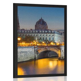 Plagát nábrežie Paríža - 30x45 black