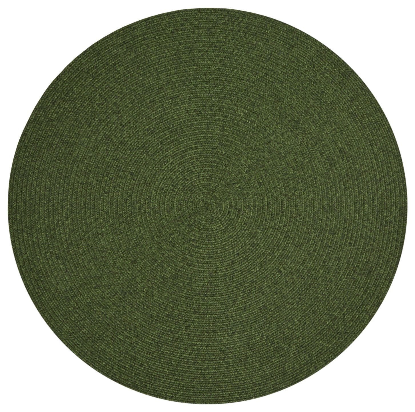 NORTHRUGS - Hanse Home koberce Kusový koberec Braided 105554 Green kruh – na von aj na doma - 150x150 (priemer) kruh cm