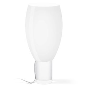 Foscarini Buds 1 stolová lampa, biela tvar puku, Obývacia izba / jedáleň, ručne fúkané sklo, plast, E27, 23W, K: 57cm