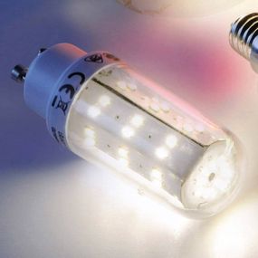 Leuchten Direkt GU10 4W LED žiarovka tvar trubice číra 69 diód, GU10, 4W, Energialuokka: F, P: 8.1 cm
