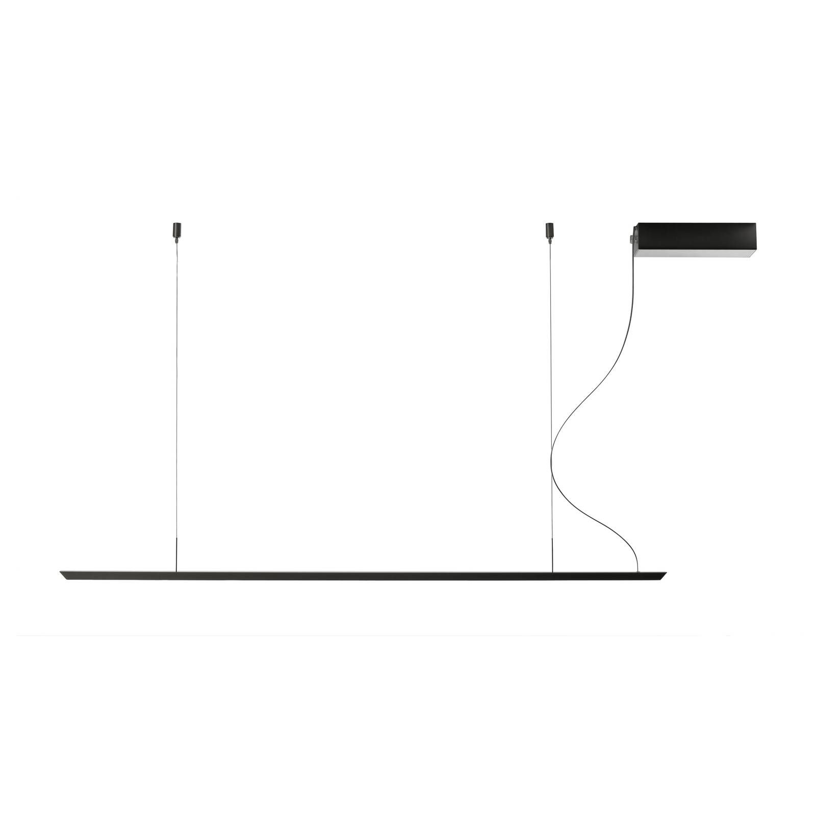 Carpyen LED závesné svietidlo Lineal, čierna, dĺžka 158 cm, Obývacia izba / jedáleň, hliník, 28W, P: 158 cm, K: 2cm