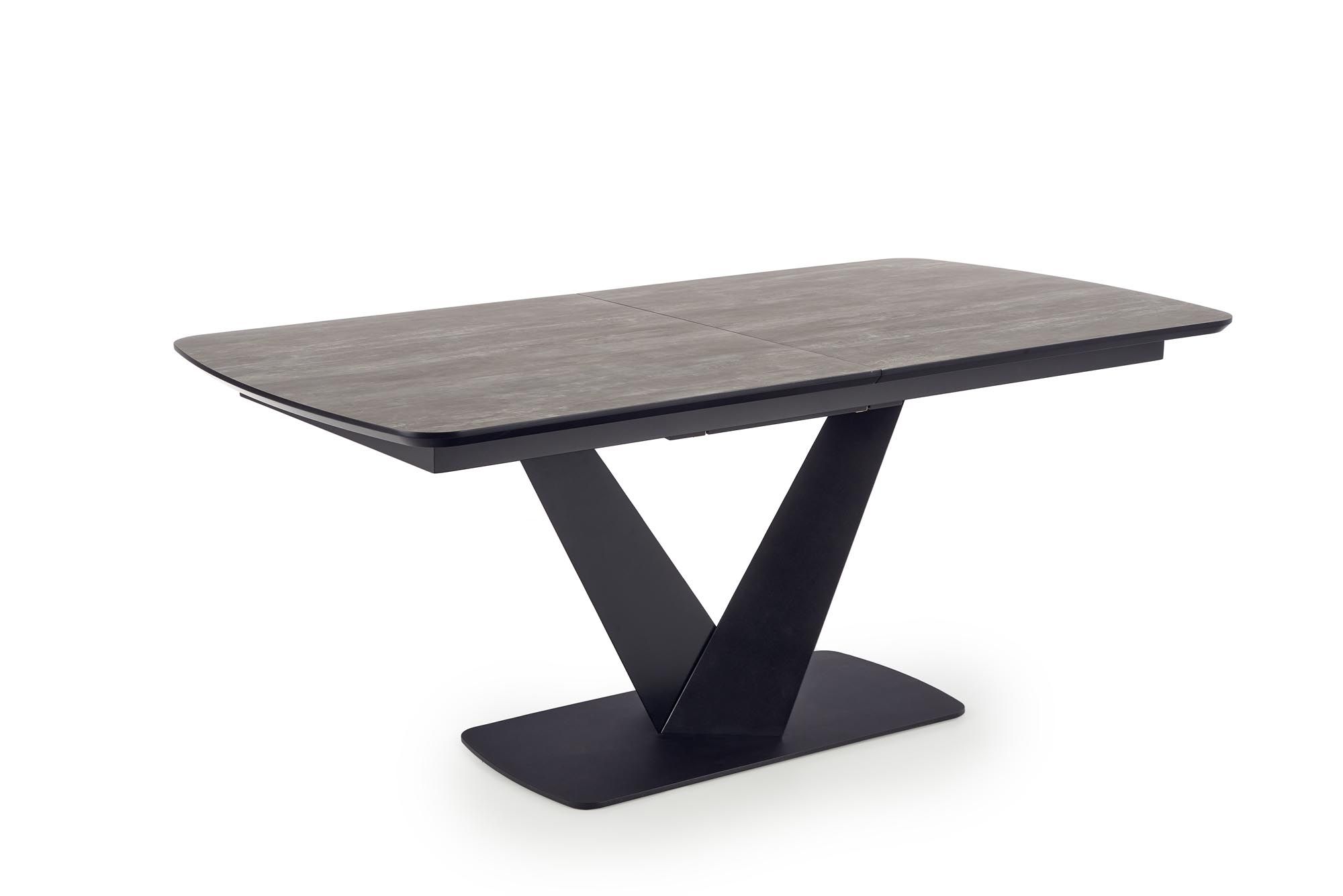 Halmar VINSTON rozkladací stôl, doska - tmavo šedá / čierna, nohy - čierne