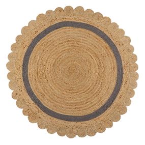 Jutový okrúhly koberec v prírodnej farbe ø 160 cm Grace – Flair Rugs