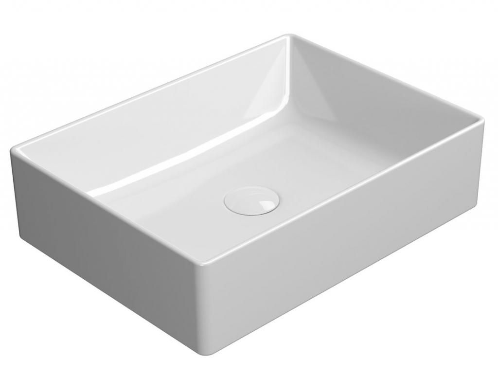 GSI - KUBE X keramické umývadlo na dosku 50x37 cm, biela ExtraGlaze 942911