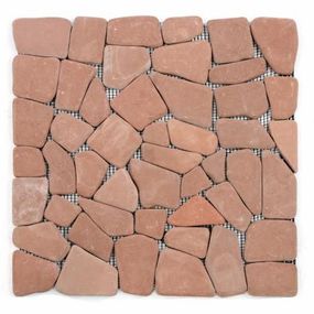 Mramorová mozaika Garth- červená / terakota - obklady 1 m2