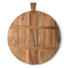 Guľaté servírovací lopárik z teakového dreva - 58 * 50 * 1,5cm