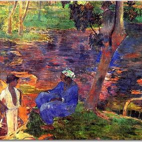 Paul Gauguin Obraz - At the pond zs17050