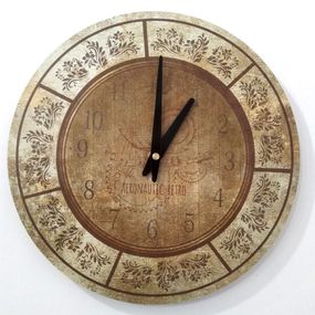 Metal Dekor nástenné hodiny Retro, priemer 30 cm
