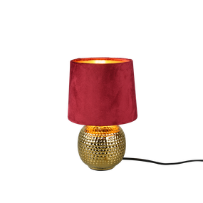 TRIO R50821010 SOPHIA stolná lampička D160mm 1xE14 zlatá, červená