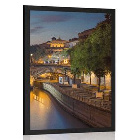 Plagát nábrežie Paríža - 30x45 black