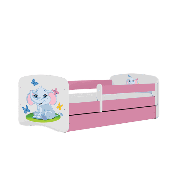 Letoss Detská posteľ BABY DREAMS 160/80- Sloník Biela S matracom Bez uložného priestoru