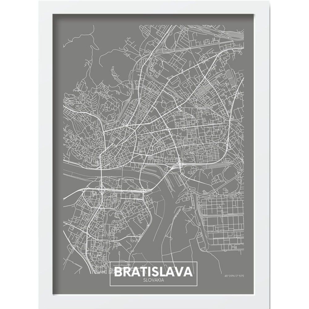 Plagát v ráme 40x55 cm Bratislava – Wallity