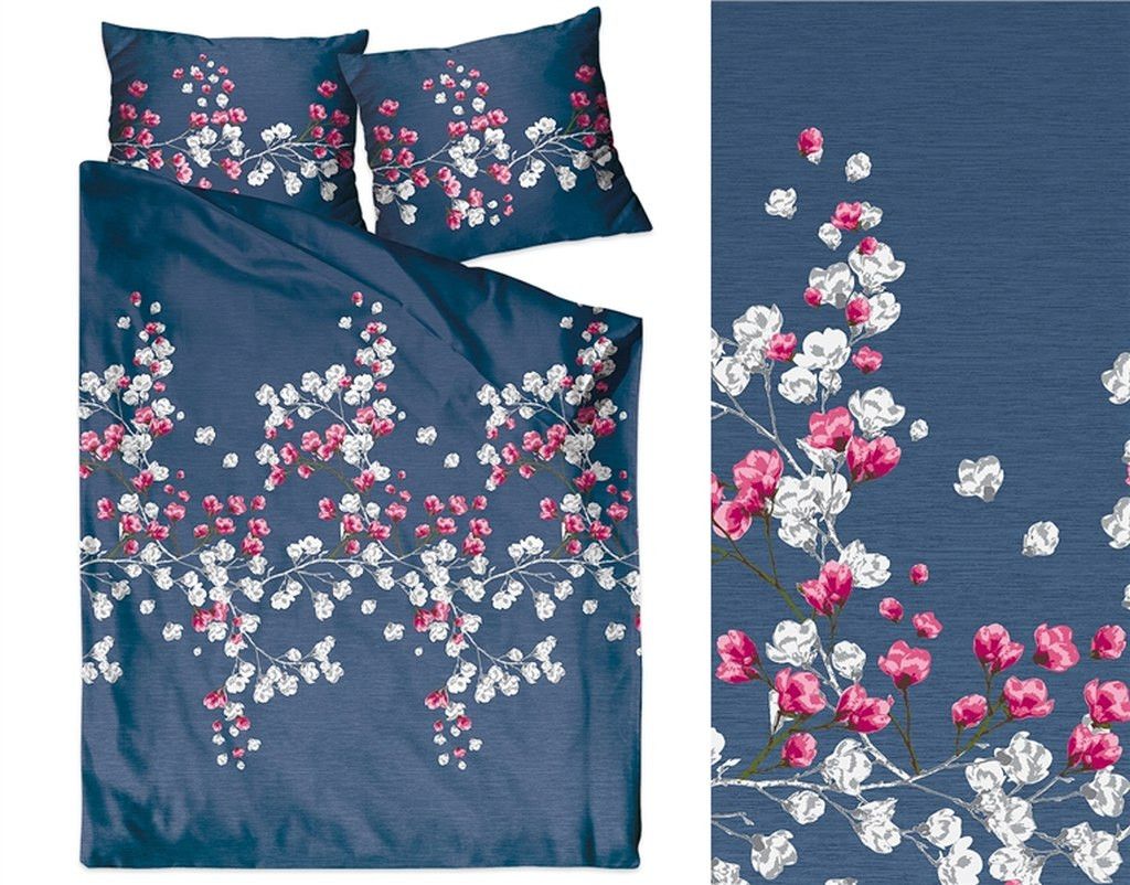 DomTextilu Modré posteľné obliečky s motívom kvetov 2 časti: 1ks 140 cmx200 + 1ks 70 cmx80 Modrá 35140-167330