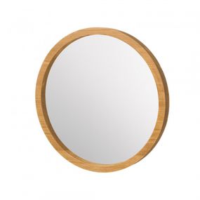 Zrkadlo rustikálne lus 04 (pr.52cm) - k17 - biely vosk