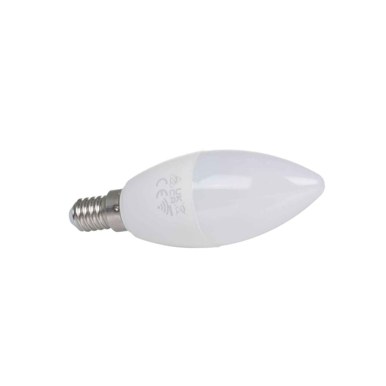 PRIOS Smart LED E14 4, 9W RGB WLAN matná tunable white, plast, hliník, E14, 4.9W, Energialuokka: F, P: 10.6 cm