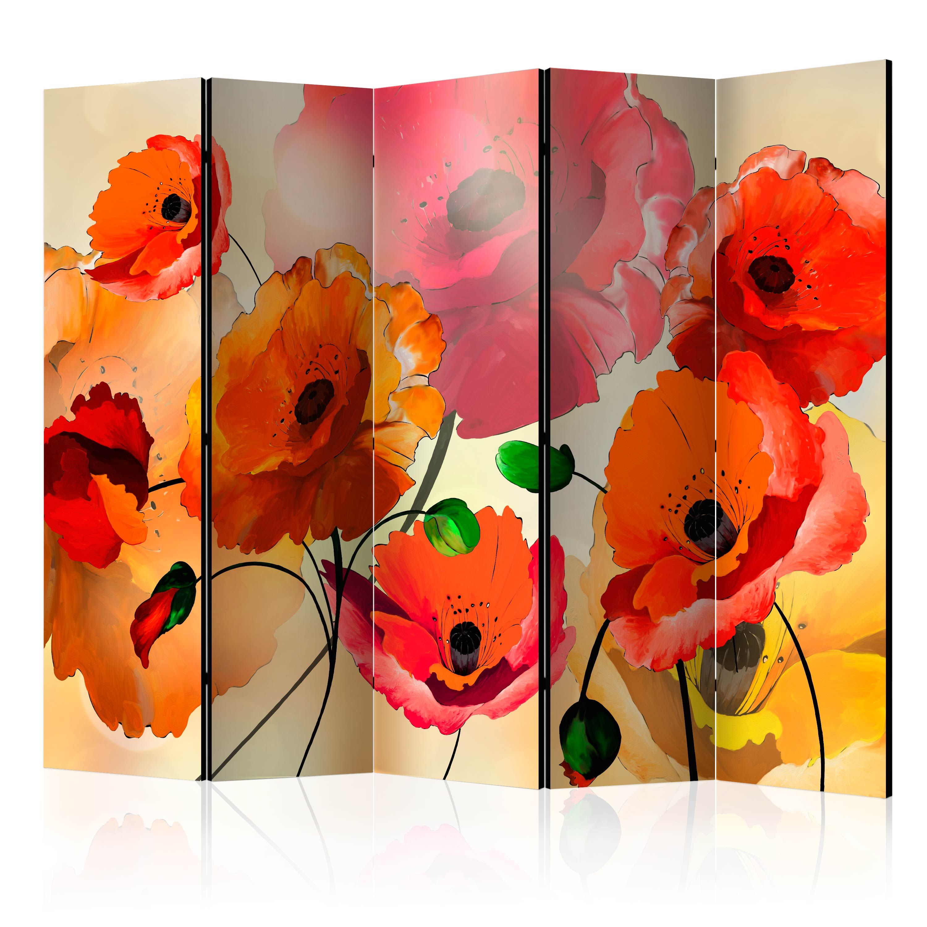 Artgeist Paraván - Velvet Poppies II [Room Dividers]