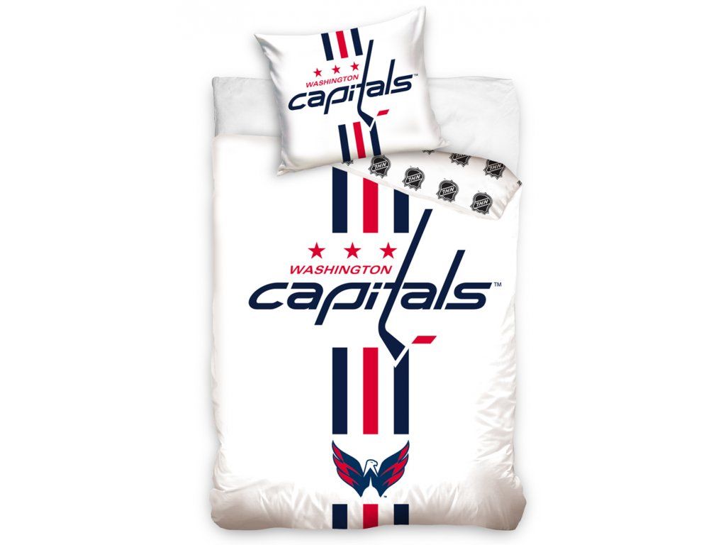 HOKEJOVÉ OBLIEČKY NHL WASHINGTON CAPITALS WHITE 140x200/70x90 cm