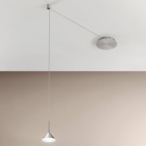 Fabas Luce Závesné LED svietidlo Isabella, 1-plameňové hliník, Obývacia izba / jedáleň, kov, plast, 8W