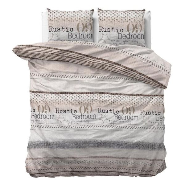 DomTextilu Béžové posteľné obliečky v rustikálnom štýle 200 x 220 cm  Béžová 24880