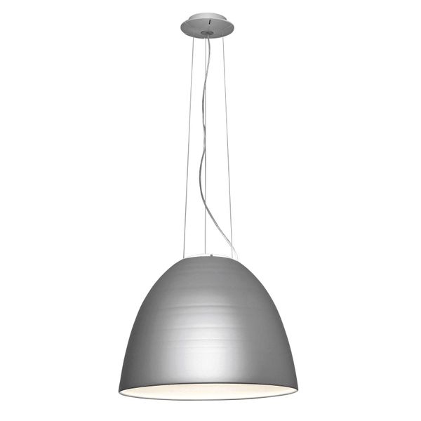 Artemide Nur 1618 LED závesné svietidlo, sivá, Obývacia izba / jedáleň, hliník, methacrylát, sklo, 75W, K: 70cm