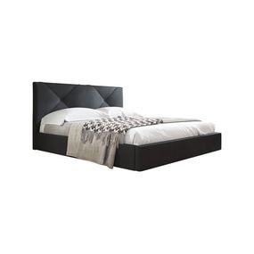 Čalúnená posteľ KARINO rozmer 90x200 cm Čierna eko-koža