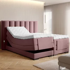 Elektrická polohovacia boxspringová posteľ VERONA Eltap Velvetmat 24 - ružová