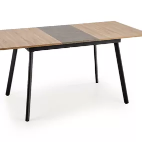Expedo Rozkladací jedálenský stôl ALFONSO, 120-160x76x80, dub sonoma/čierna