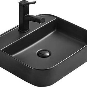 MEXEN - Sofia umývadlo na dosku 45 x 40 cm, čierna mat 22154585