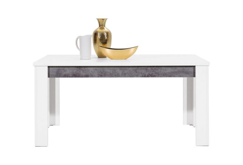 Jedálenský stôl s rozkladaním brando - biela / betón