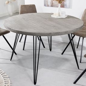Dizajnový jedálenský stôl Shayla 80 cm sivé mango