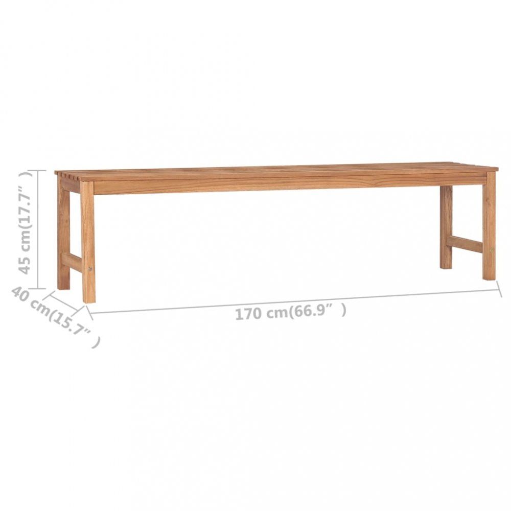 Záhradná lavica teak Dekorhome 170 cm