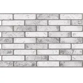 PVC 3D obkladový panel 96 x 50 cm - Brick Gray šedá tehla