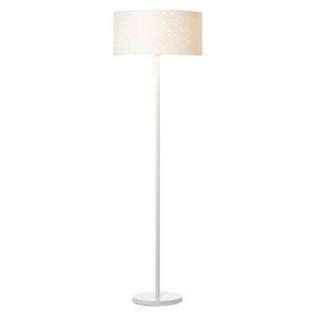 Brilliant Stojaca lampa Galance, biela s kovovým podstavcom, Obývacia izba / jedáleň, látka, kov, E27, 60W, K: 164.5cm