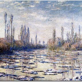 Floating Ice Near Vetheuil Reprodukcia Claude Monet zs17725