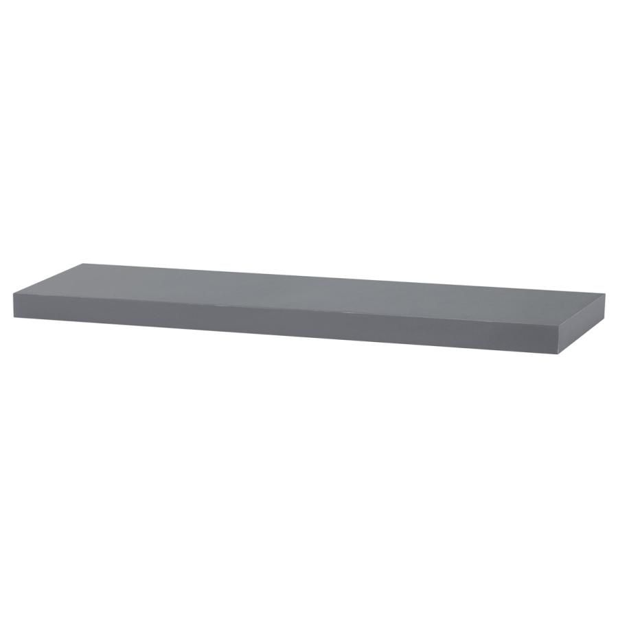 Autronic -  Polička nástenná 90 cm, MDF, farba sivý vysoký lesk, baleno v ochranej fólii - P-013 GREY